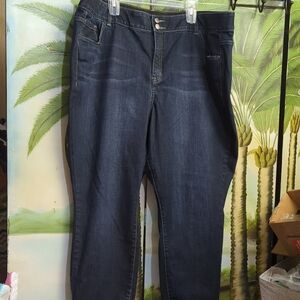 # 1 - Lane Bryant High Rise Skinny Women's Dark Blue Jeans Size 28
